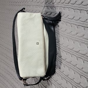 Black & White Pebble Leather Kate Spade Bag